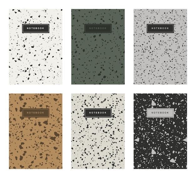 Vector terrazzo abstract cover page templates