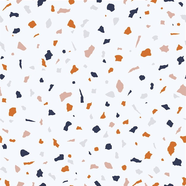 Terrazzo abstract white vector pattern