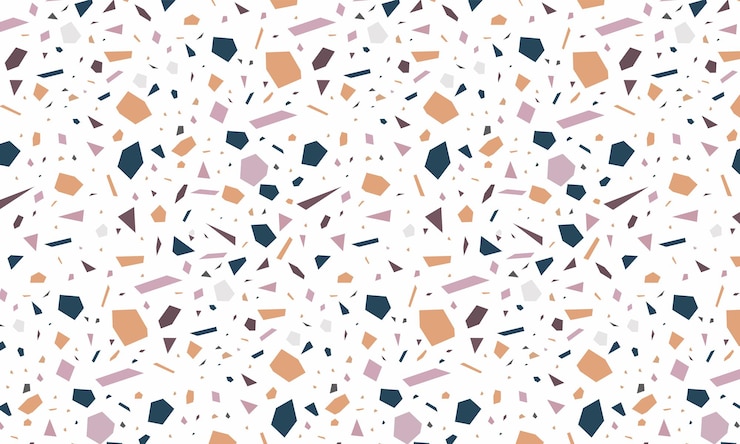 Vector terrazzo floor tile pattern abstract background