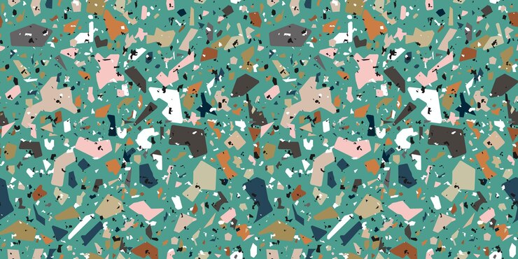 Vector terrazzo flooring vector seamless pattern texture of classic italian type of floor