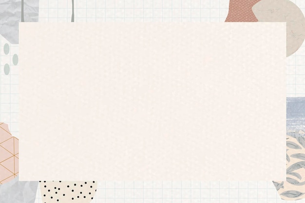 Vector terrazzo frame on beige background vector