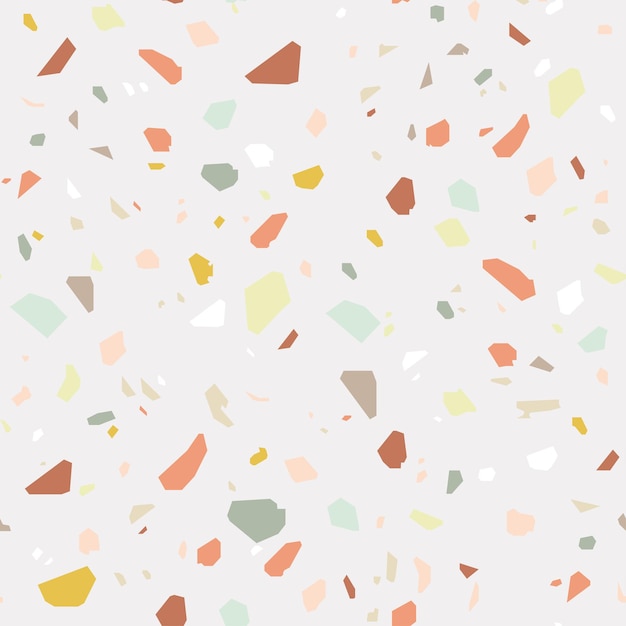 Terrazzo Naadloze Patroon Vector Illustratie Afdrukken Lichte Textuur