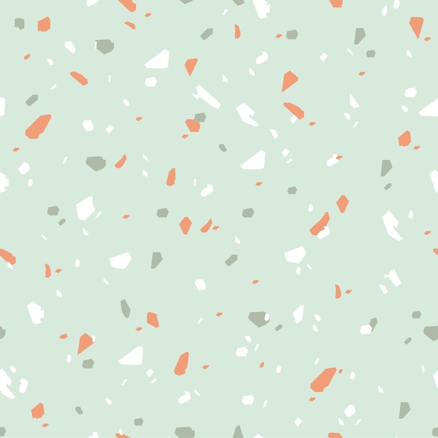 Terrazzo Seamless Pattern Vector Illustration Light Texture. Print for wallpaper, wrapping paper