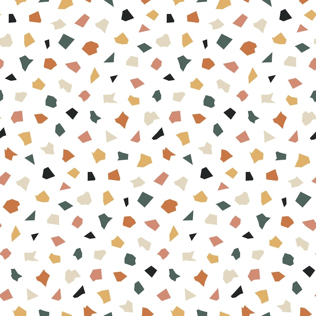 Terrazzo seamless pattern with chaotic stains