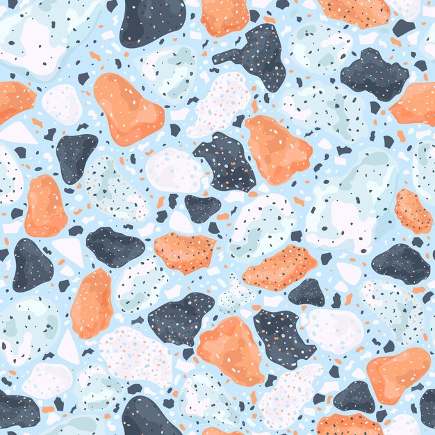 Vector terrazzo-stijl naadloos patroon