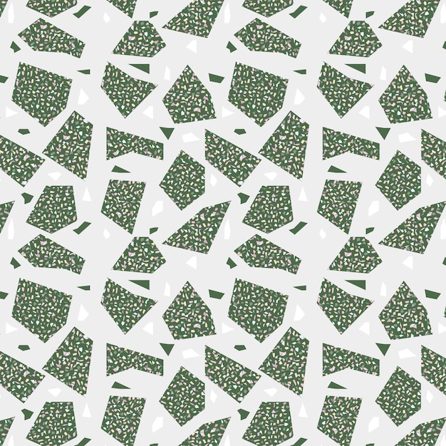 Vector terrazzo tiles geometric style seamless pattern design fabric pattern textile pattern