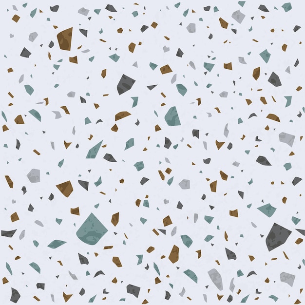 Terrazzo vector naadloze patroon kleur stenen vloeren achtergrond