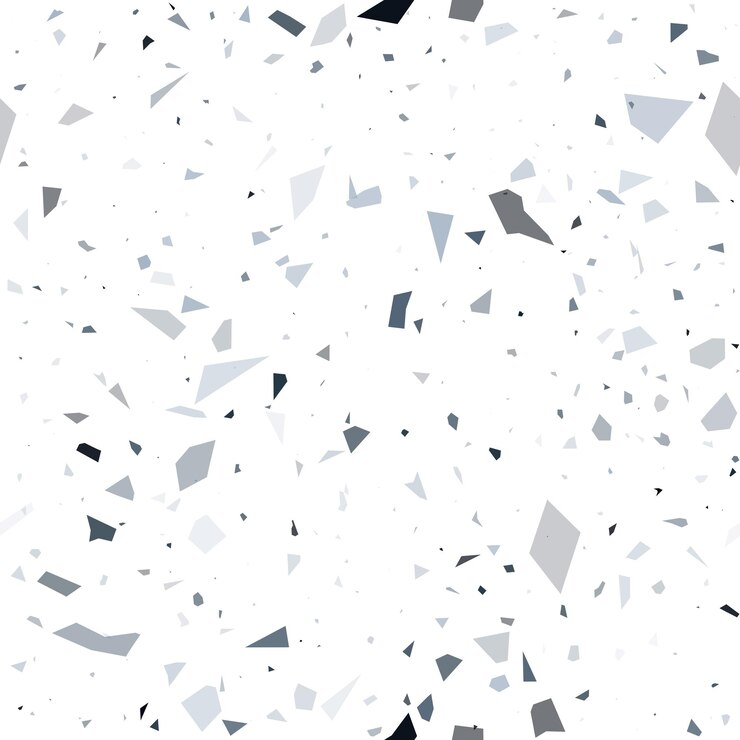 Vector terrazzo vloeren vector naadloze patroon. moderne vectorillustratie voor stof print, inpakpapier, vloeren. klassieke venetiaanse terrazzo-stijl van vloer van natuursteen, graniet, kwarts.