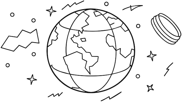 Vector terrestrial globe vector graphics illustration eps source file format lossless scaling icon design