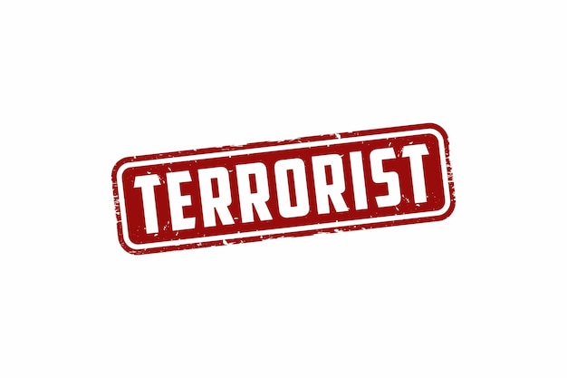 Terroristische grunge Rubberstempel