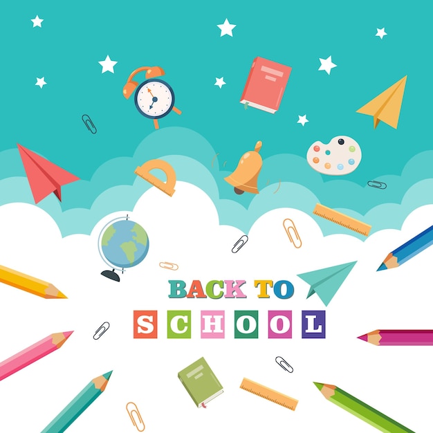 Terug naar school achtergronden patronen
