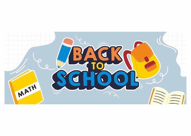 Terug naar school banner design