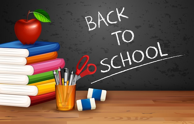 Terug naar school-concept