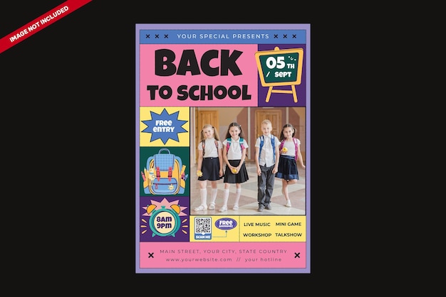 Terug naar school flyer