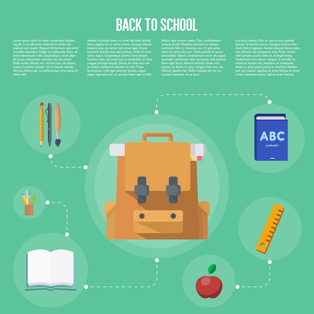 Terug naar school infographics