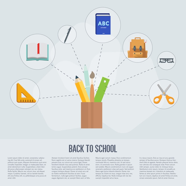 Terug naar school infographics