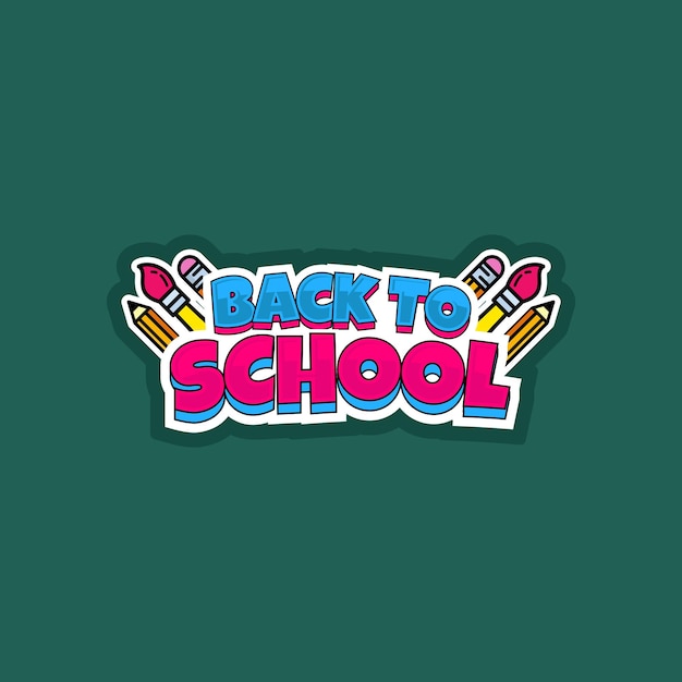 Terug naar school ontwerp vector