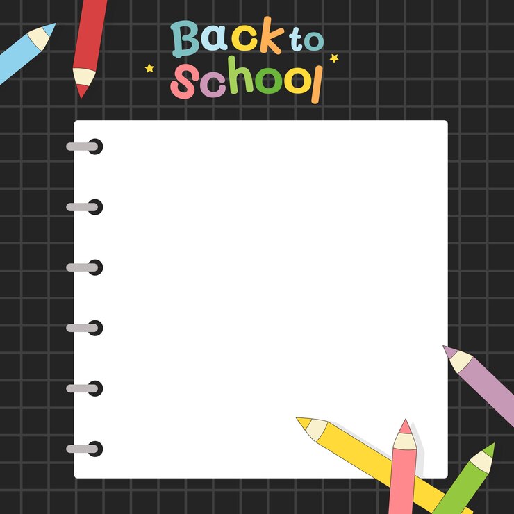 Vector terug naar school, schoolgrens