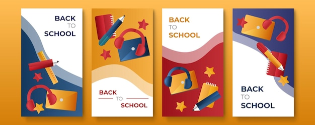 Terug naar school social media postsjabloon promotie