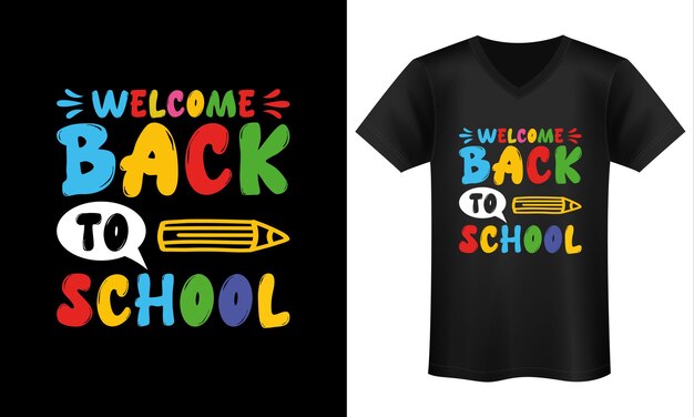 Terug naar school t-shirt ontwerp