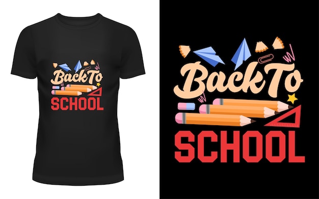 Vector terug naar school t-shirt ontwerpen