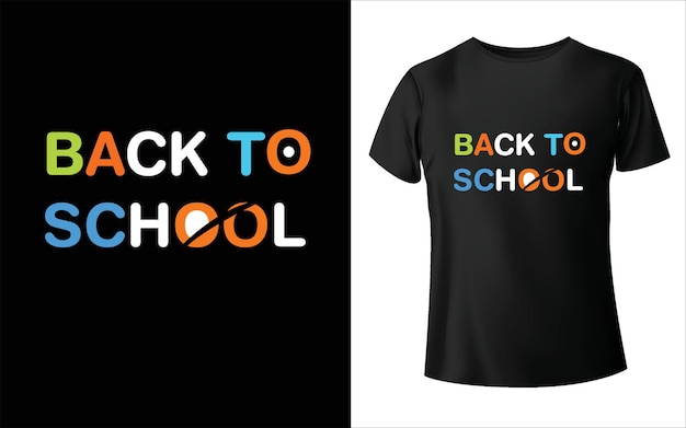 Vector terug naar school t-shirtontwerp gratis