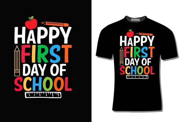 Vector terug naar school t-shirtontwerp