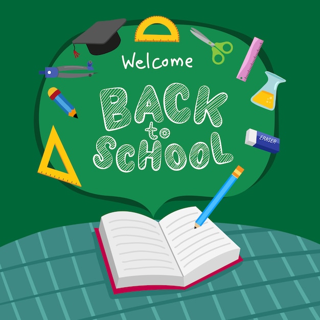 Terug naar school vector ontwerp