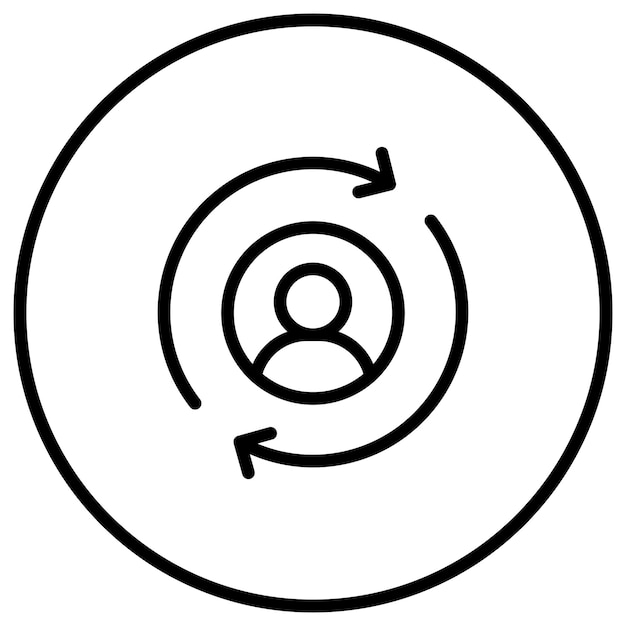 Terugkerende bezoeker vector icoon Kan worden gebruikt voor digitale marketing iconen