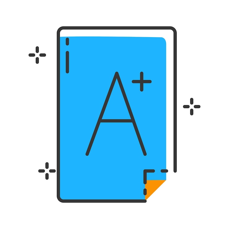 Vector test line icon education school sign vector illustration