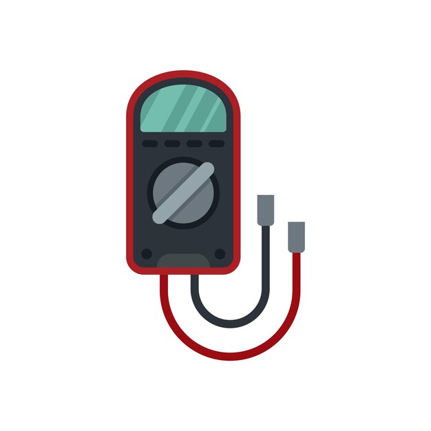 Vector test multimeter pictogram vlakke afbeelding van test multimeter vector pictogram geïsoleerd op een witte achtergrond