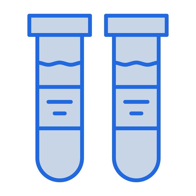 Test Tube Blue Tone Illustration