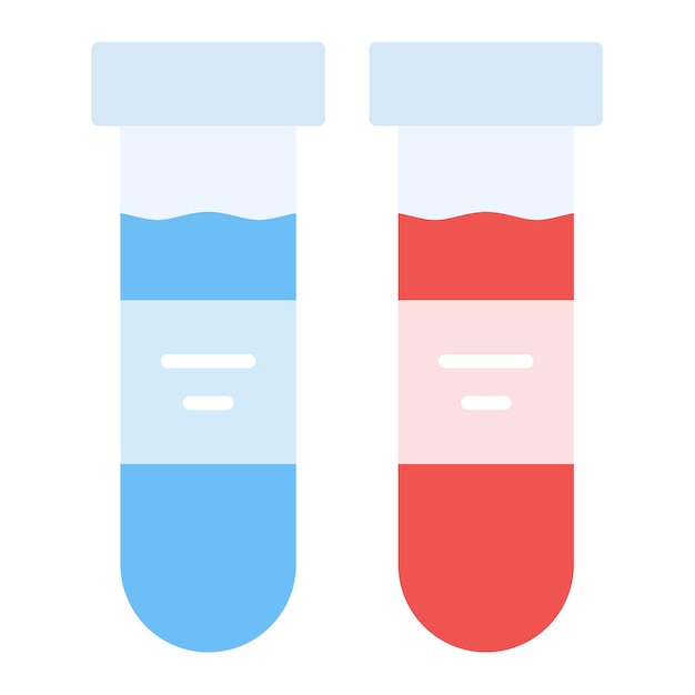 Test Tube Flat Illustration