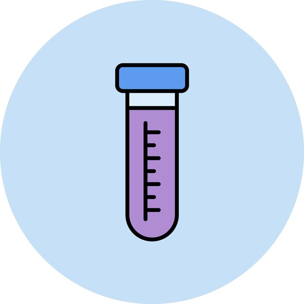 Test Tube Flat Illustration