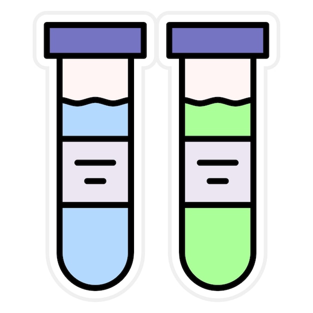 벡터 테스트 튜브 아이콘 터 이미지 연구 및 과학에 사용할 수 있습니다.