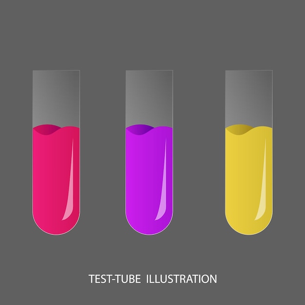 Test tube illustrator for chemical laboratory