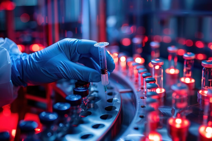 Vector test tube of microbiology laboratory test