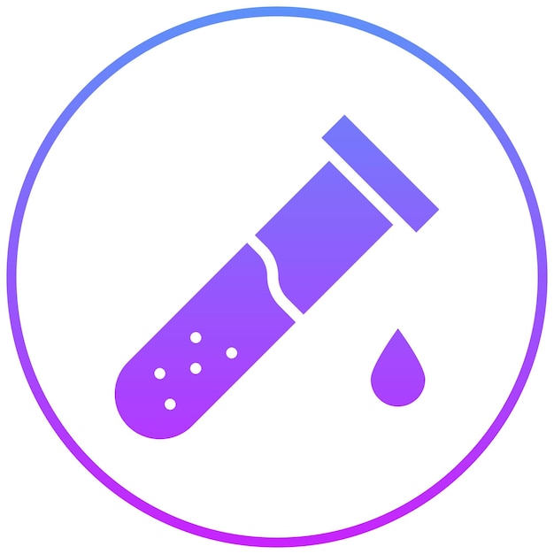 Test Tube vector icon illustration of Research and Science iconset