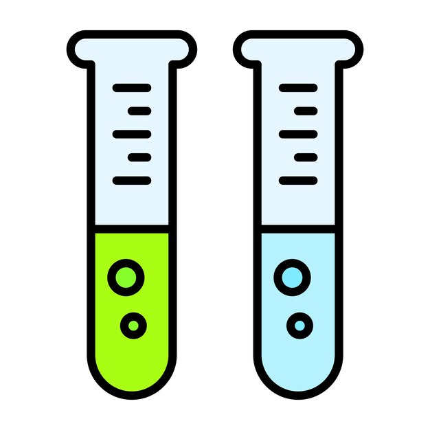 Test Tubes Flat Illustration