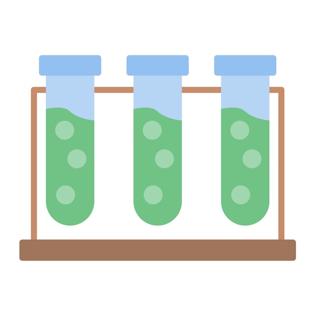 Test tubes flat illustration