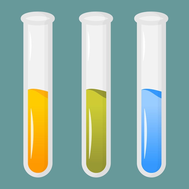 Vector test tubes icon set vector illustration