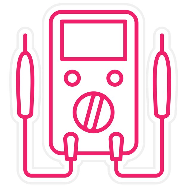 Vector testermachine icon stijl