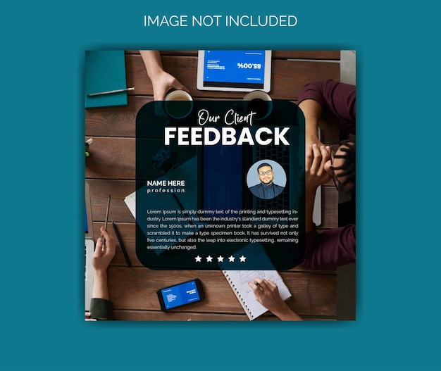 testimonial design social media post
