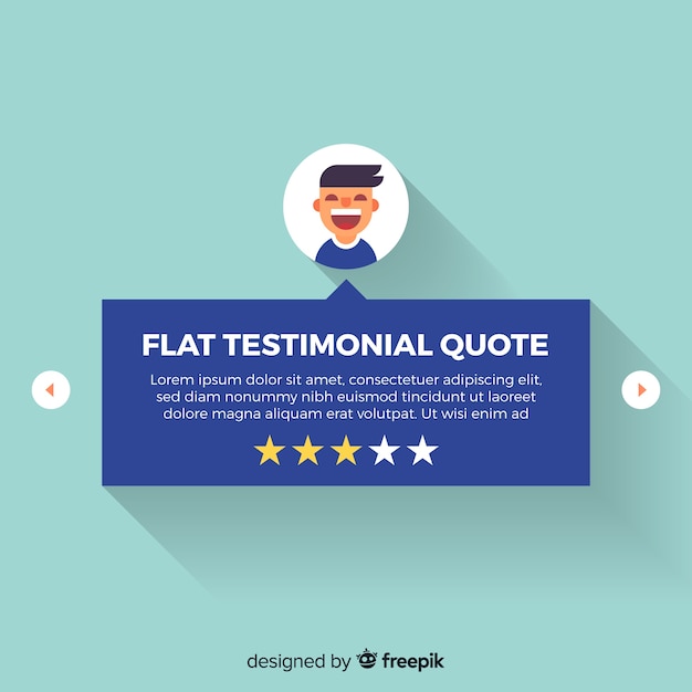 Vector testimonial design