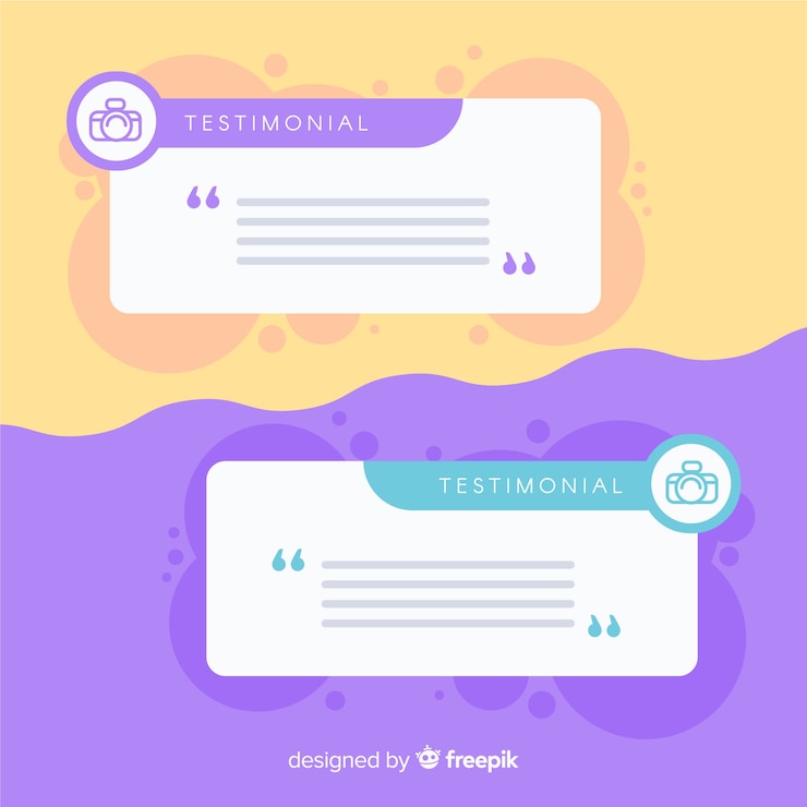 Vector testimonial design