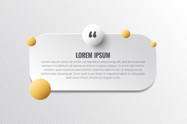 Testimonial Layout With Gradient Spheres and Placeholder Text