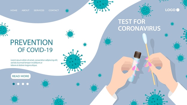 Test per il coronaviruschiedere il rispetto delle misure di sicurezza nel contesto dell'epidemia