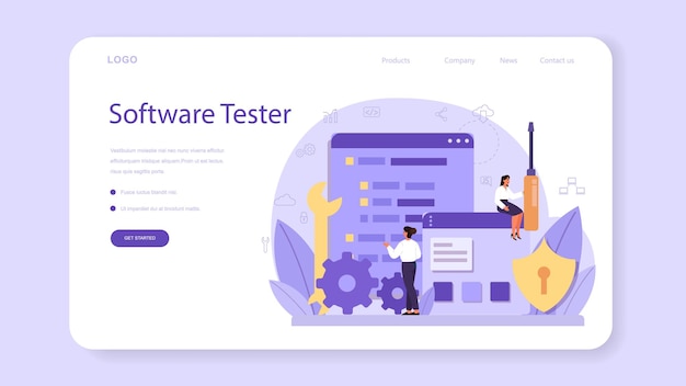 Testing software web banner or landing page