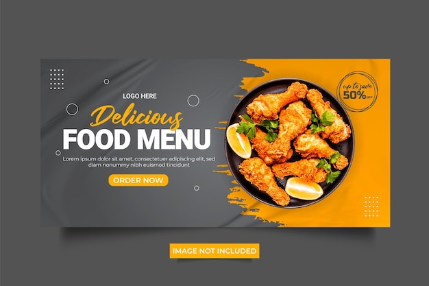 Testy food banner and web banner template design