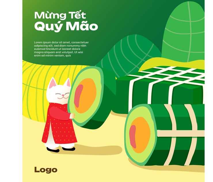 Tet vakantie illustratie